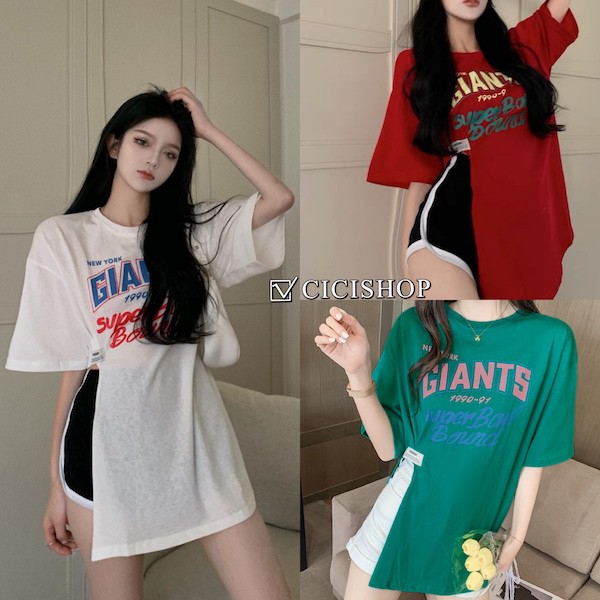 cicishop-t1990-เสื้อยืดoversizeผ่าข้าง-ผ้านิ่มใส่สบาย-สกรีนลายตัวหนังสือคิ้วท์ๆ