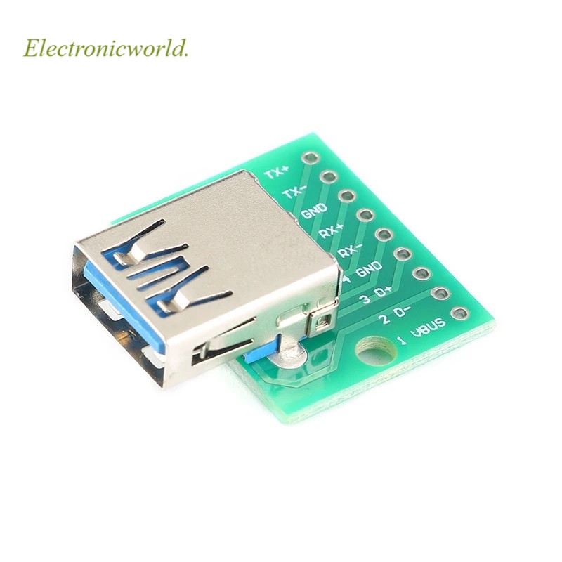 บอร์ดอะแดปเตอร์แปลง Usb 3.0 3.1 Female to DIP PCB AC 100V USB3.0 USB3.1 ...
