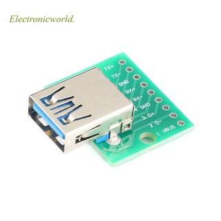 บอร์ดอะแดปเตอร์แปลง Usb 3.0 3.1 Female to DIP PCB AC 100V USB3.0 USB3.1 สําหรับ Arduino