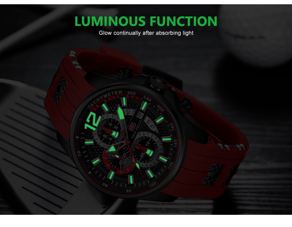 มุมมองเพิ่มเติมเกี่ยวกับ Mini FOCUS MF0350G นาฬิกาข้อมือควอตซ์แฟชั่น หรูหรา สําหรับบุรุษ
