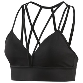 REEBOK-STRAPPY BRA BLACK-STUDIO-BR2750-CLOTHING-ผู้หญิง สปอร์ตบรา สปอร์ต บรา วา โก้  สปอร์ต บรา หลัง เ