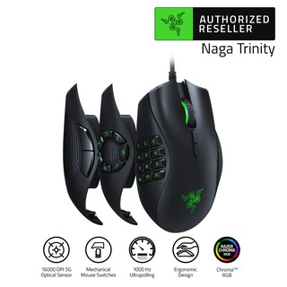 ภาพหน้าปกสินค้าRazer Naga Trinity Modular MOBA/MMO Gaming Mouse 16,000DPI Optical Sensor Chroma RGB- Mechanical Switches (เมาส์เกมมิ่ง) ซึ่งคุณอาจชอบราคาและรีวิวของสินค้านี้