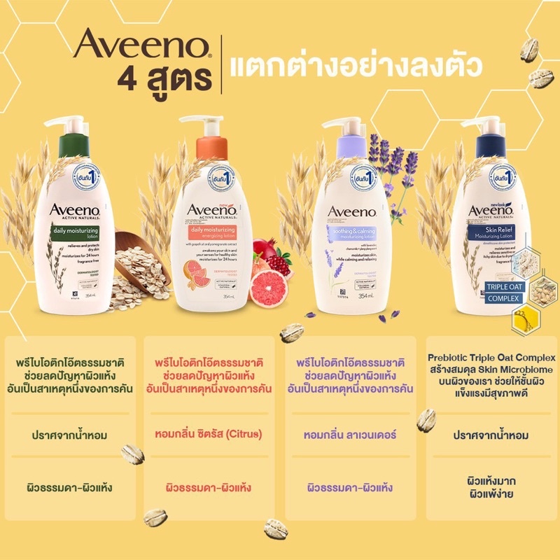 Aveeno Body Lotion อาวีโน่ บอดี้ โลชั่น exp.2025 Shopee Thailand