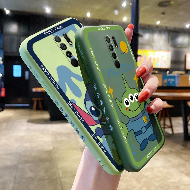 เคสโทรศัพท์-xiaomi-mi-redmi-9-9a-9c-9t-9-power-cartoon-cute-stitch-pixar-princess-เคส-boys-พิมพ์ด้านข้างสแควร์ขอบรูปแบบ-liquid-ปลอกซิลิโคนคลุมทั้งหมดกล้องป้องกันการกระแทก