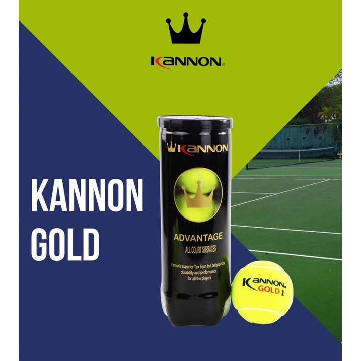 ภาพหน้าปกสินค้าลูกเทนนิส Kannon Advantage GOLD กระป๋อง 3 ลูก เกรดพรีเมี่ยม ของใหม่ แท้100% จากร้าน tipawanu บน Shopee