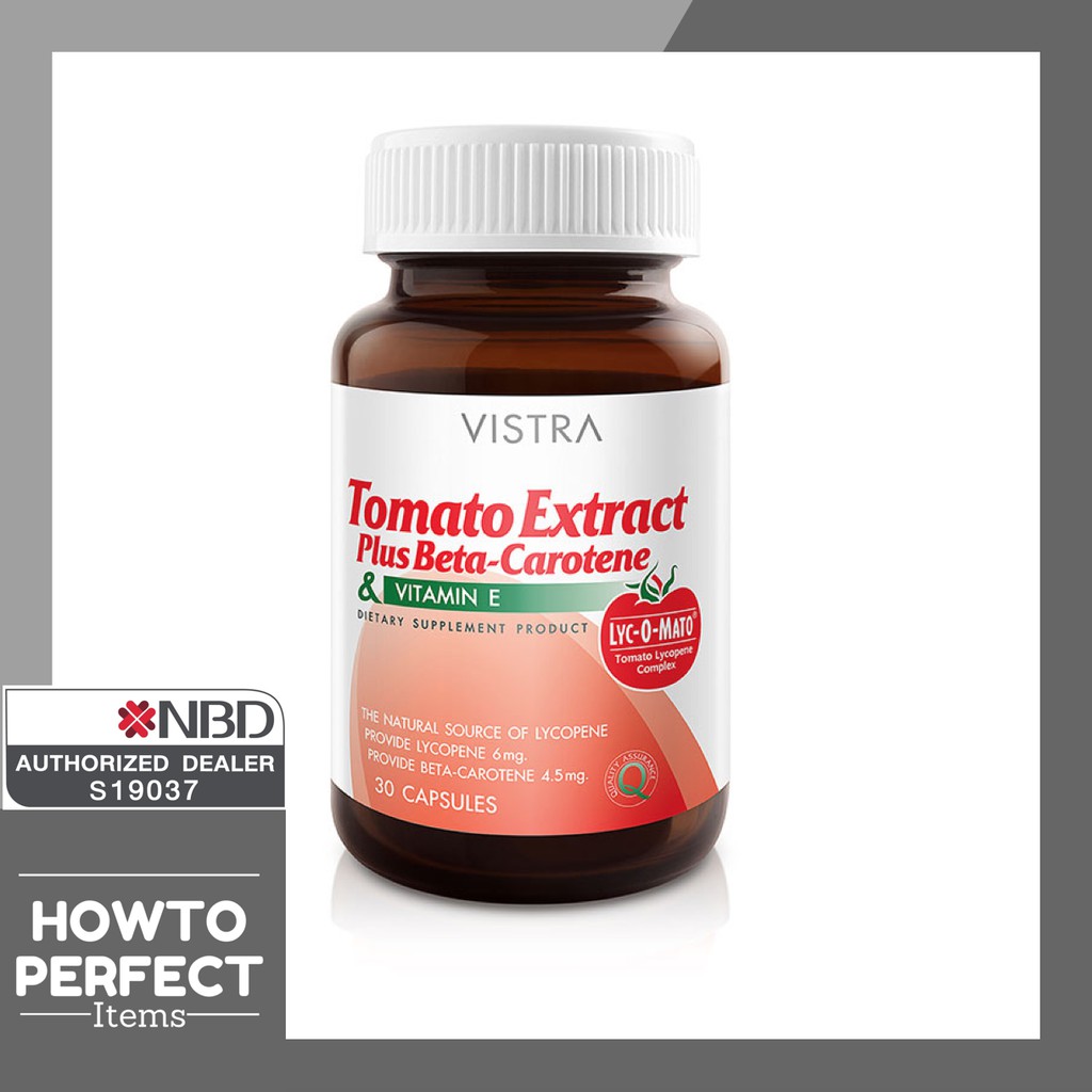 ภาพหน้าปกสินค้าVistra Tomato Extract & Vitamin E จากร้าน howtoperfect_items บน Shopee