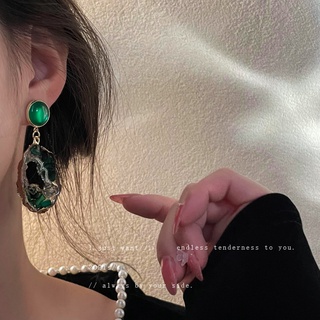Acrylic hollow retro earrings Korean design sense ethnic style ear studs temperament style personality earrings for girl