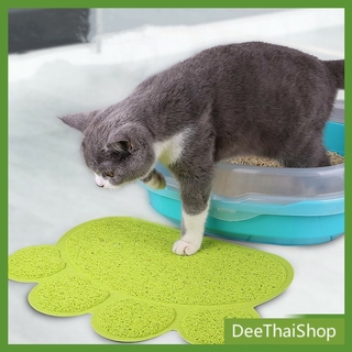 DeeThai แผ่นทรงดักทรายแมว อุ้งเท้า  พรมดักทรายแมว พรมดักทรายแมว แผ่นดักทรายแมว Cat litter Mat