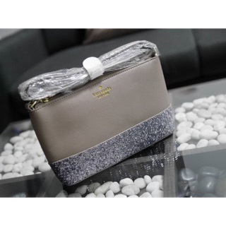 Kate Spade Glitter Style Crossbody Bag กระเป๋าสะพายครอสบอดี้ สีเทา