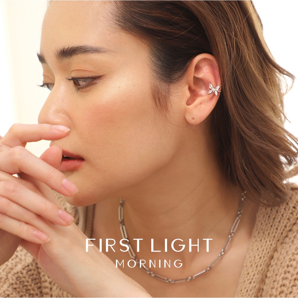 first-light-morning-lavena-ear-cuff-2ข้าง-ต่างหู-ear-cuff-ต่างหูคริสตัล-ต่างหูหนีบ-ต่างหูแฟชั่น