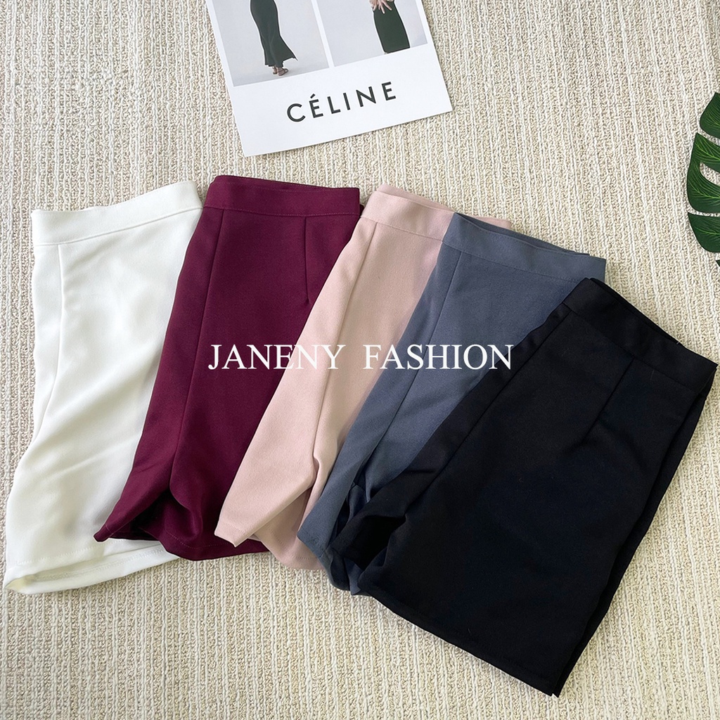 ภาพสินค้ากางเกงขาสั้นผู้หญิง ใส่สบาย ทรงเอวสูง รุ่นมีขอบเอวซิปข้างซ้ายกระเป๋าข้างขวา จากร้าน janemyfashion บน Shopee ภาพที่ 5