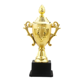 สินค้า รางวัลทองคำขนาด 18.5 ซม. รางวัลพลาสติกรางวัลรางวัลการแข่งขันกีฬาของขวัญรางวัลถ้วยรางวัลพร้อมฐานสีดำ