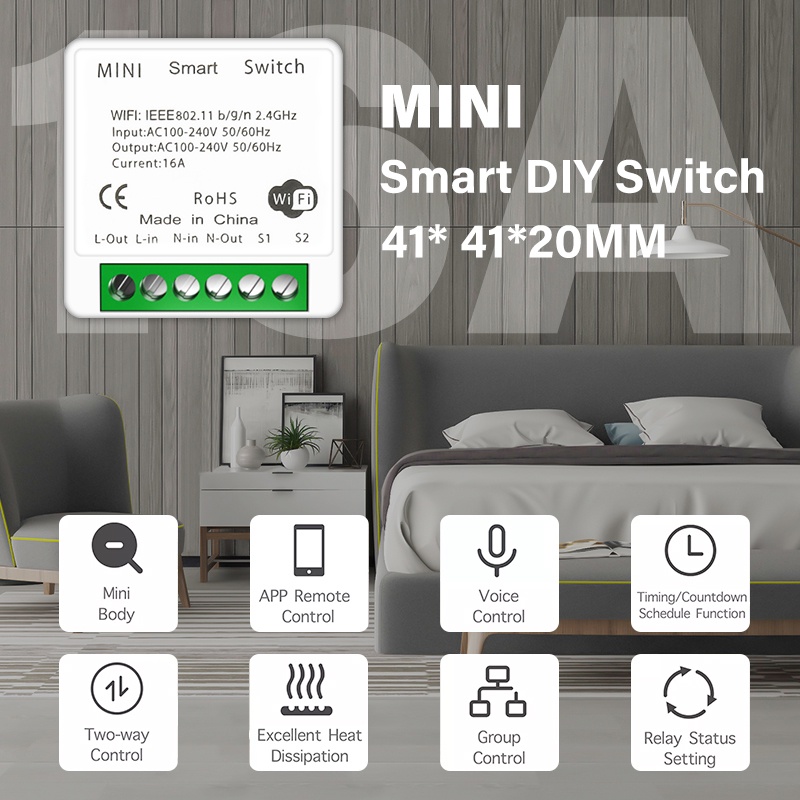 fast-16a-มินิมาร์ท-tuya-wifi-สวิตช์เชื่อมโยงไร้สาย-app-ชีวิตสมาร์ท-alexa-google-หน้าแรกเวลาเปิด-ปิด-fei