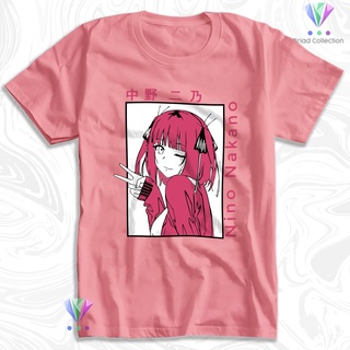 เสื้อยืดโอเวอร์ไซส์เสื้อยืด ลายการ์ตูนอนิเมะ Nino Nakano Quintessential Quintuplets 5 Toubun No Hanayome Manga Waifu Gir