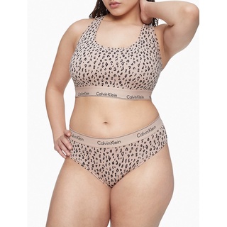 พร้อมส่ง ชุดชั้นในสาวอวบ พลัสไซส์ Calvin Klein Plus size Bralette สี Mini Cheetah Brown