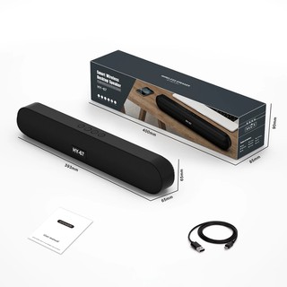 ลำโพงซาวด์บาร์ เสียงดี mini Sound Bar Bluetooth ยาว 39CM รุ่น HY-67 กำลังขับ 10Watt มี FM รองรับ USB SD Card