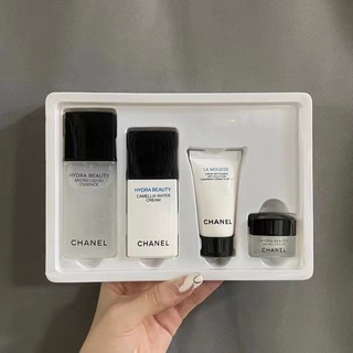 Chanel Camellia Moisturizing Skin Care Travel 4-Piece Toner 40ML  + Lotion 30ML + Cleanser 20ML + Cream 5ML