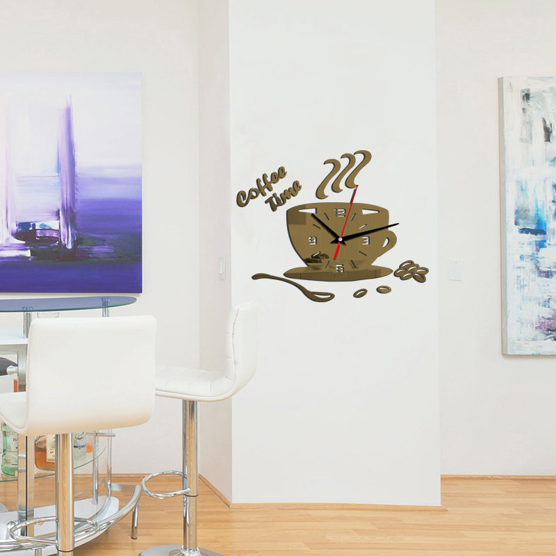 ภาพสินค้านาฬิกาแขวนตกแต่งผนังรูปแก้วกาแฟ 3d จากร้าน marvelousworld.th บน Shopee ภาพที่ 2