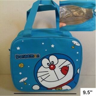 กระเป๋าถือ เก็บร้อนเย็น ลาย โดเรม่อน Doraemon ด้านในเป็น ฟรอย ค่ะ ขนาด 9.5x9x5 นิ้ว