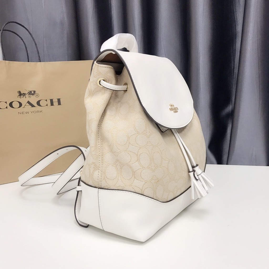 coach-73313-กระเป๋าเป้-elle-in-signature-jacquard-women-fashion-bag