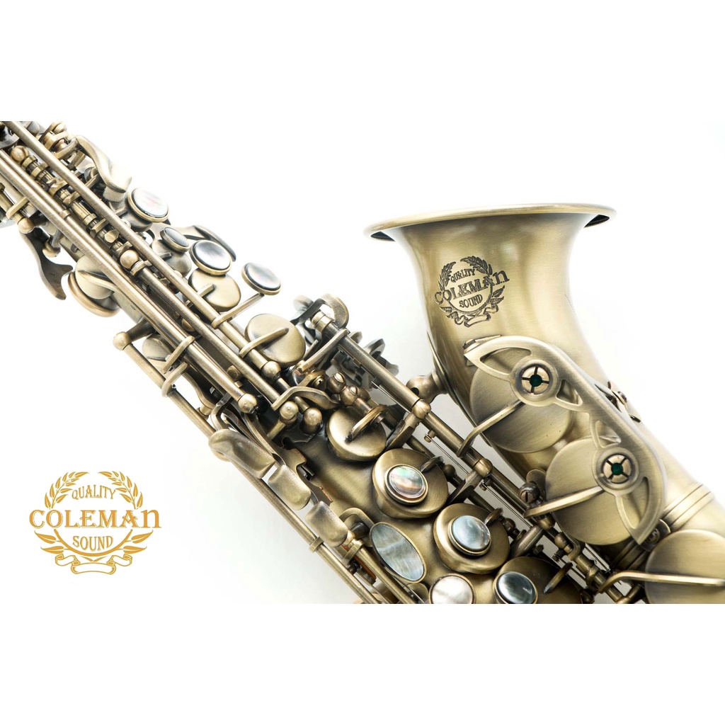 แซกโซโฟน-saxophone-curved-soprano-coleman-cl-336s-antique-plated