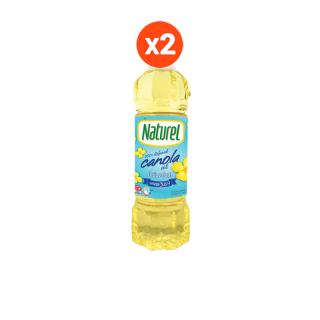 เนเชอเรล น้ำมันคาโนล่า ชนิดขวด 1 ลิตร x 2 ขวด Naturel Canola oil 1L x 2 bottles