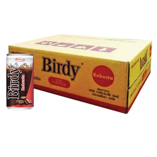 Birdy Canned Coffee Robusta 180ml. Pack 30