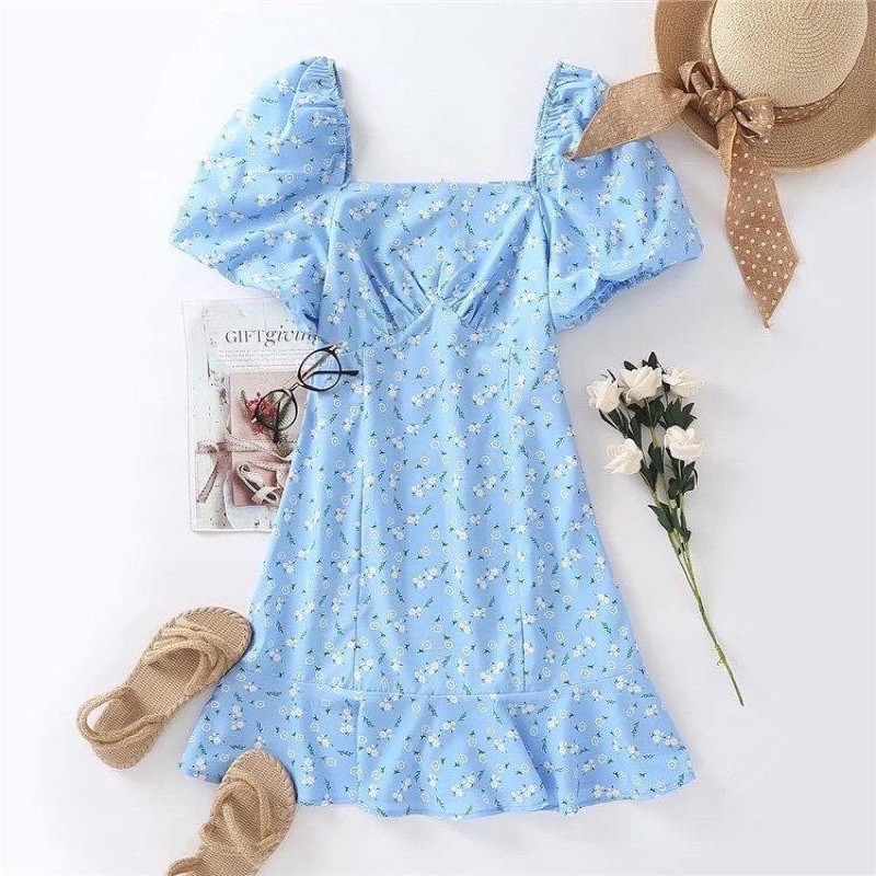 minidress-เดรสสั้นฟ้า-มีซับในตัว-ใส่ได้ทั้งเปิดไหล่และปิดไหล่-จะใส่แบบไหนก็น่ารัก