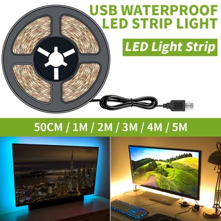 แถบ LED กันน้ำ LED แถบยืดหยุ่นไฟ USB ตู้ไฟ LED ไดโอดริบบิ้นไฟกลางคืนแสงพื้นหลังทีวีสำหรับตกแต่งภายใน