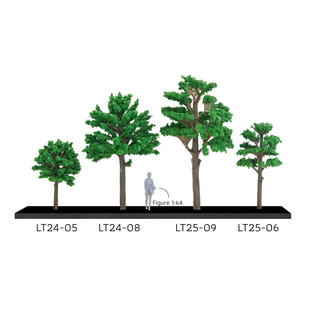 ภาพหน้าปกสินค้าโมเดลต้นไม้ ต้นไม้ปลอม สำหรับทำโมเดล ฉาก Diorama จากร้าน tiny.scale บน Shopee