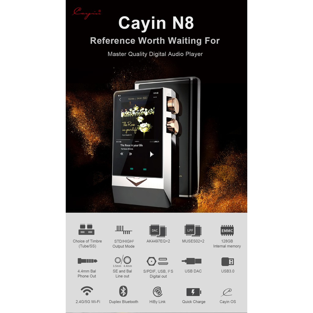 cayin-n8-dap-พกพาชิป-dac-ak4497eq-x2-รองรับ-bluetooth-native-dsd256