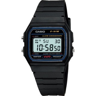 Casio Digital ของแท้ F-91W-1DG นาฬิกาข้อมือผู้ชาย นาฬิกาข้อมือผู้หญิง F-91W-1 ของแท้ รับประกัน1ปี