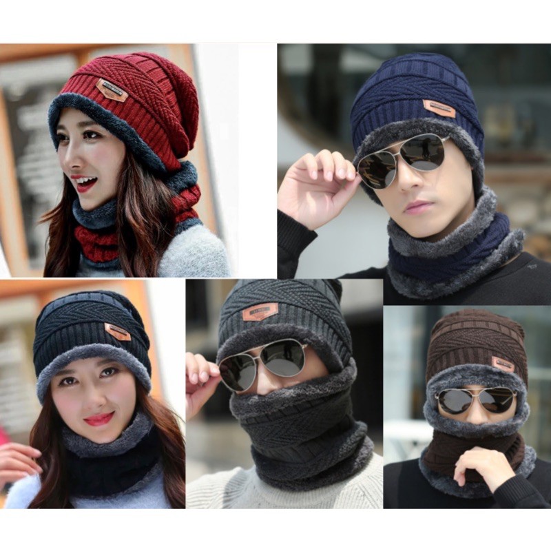 ภาพหน้าปกสินค้า(SA/SB/SJ) หมวกไหมพรม หนาวกันหนาว ขนเทียมนุ่มอุ่นด้านในทุกใบ