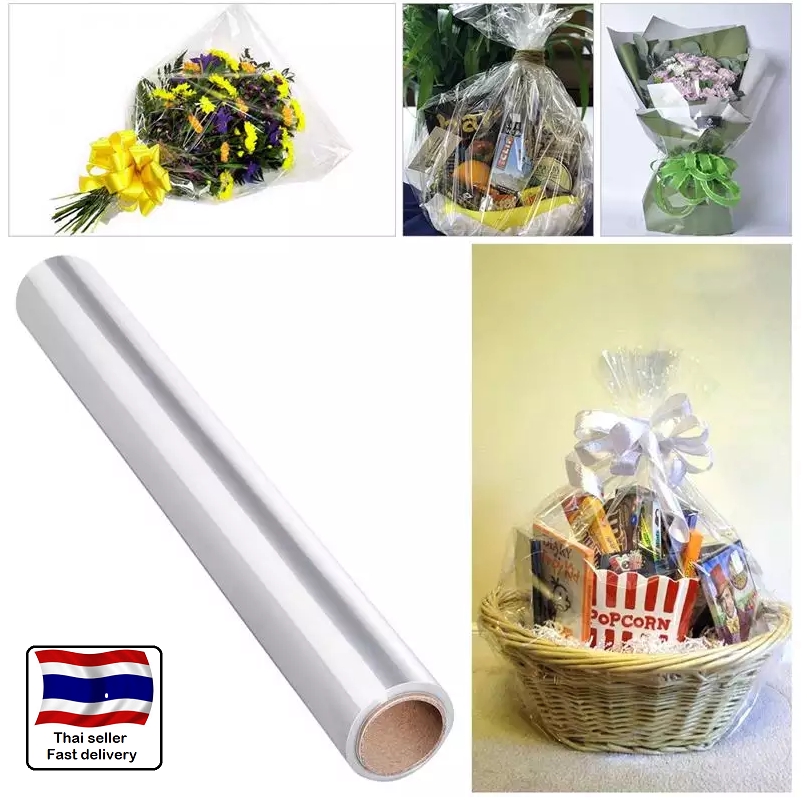 70 cm x 50 meter Big Roll Cellophane packing paper plain clear thick