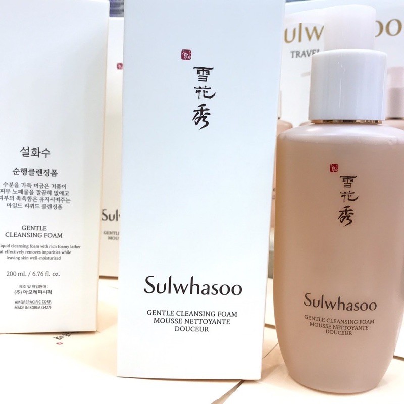 sulwhasoo-gentle-cleansing-foam-200ml-โฟมล้างหน้าสมุนไพรธรรมชาติจากเกาหลี-sulwhasoo-ของแท้-ถูกที่สุด-โฟมล้างหน้า
