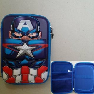 กล่องดินสอซิป รูปด้านหน้า เป็น 3D นูนออกมาคะ ลาย อเวนเจอร์ Avengers Captain America กัปตันอเมริกา