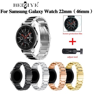 beiziye 46mm สายนาฬิกาข้อมือสแตนเลสสำหรับ Samsung Galaxy Watch 22 มม.