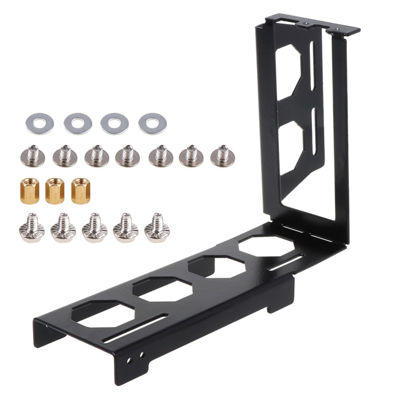 BT DIY โลหะกราฟิกการ์ดวงเล็บ Riser คงที่แนวตั้ง ATX สําหรับกรณี PCI-E ...