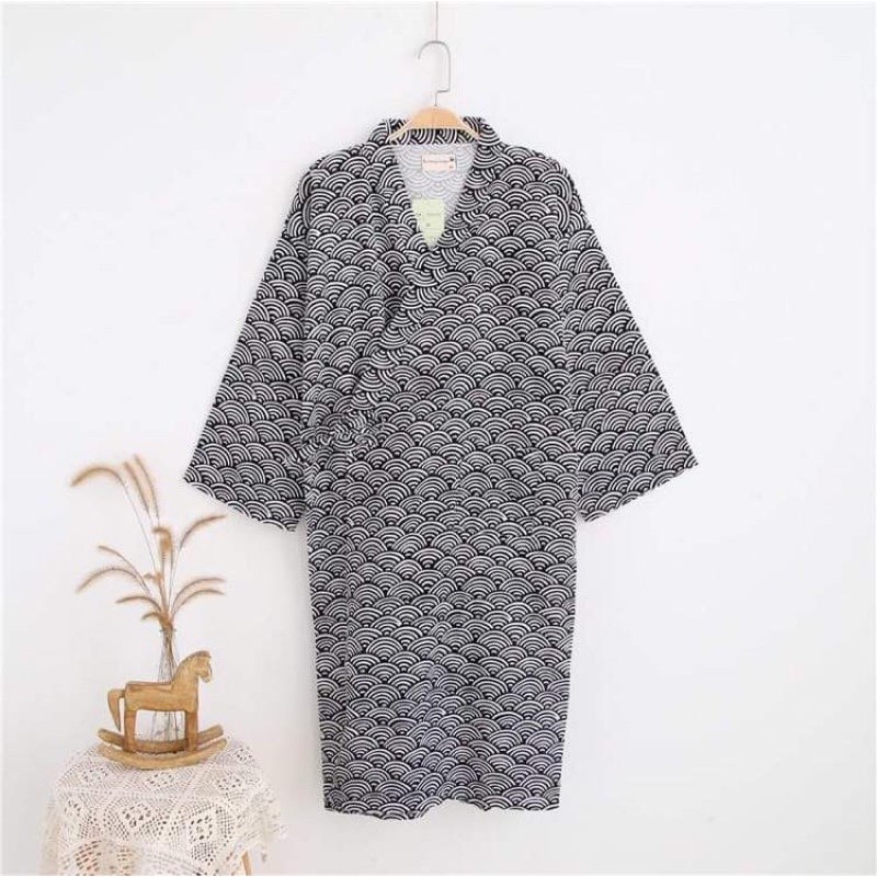 ภาพสินค้าชุดกิโมโน (kimono) รุ่นยูกาตะยาว ชุดนอนยูกาตะ ชุดนอนสไตล์คาวาอี้ จากร้าน onthebed บน Shopee ภาพที่ 4