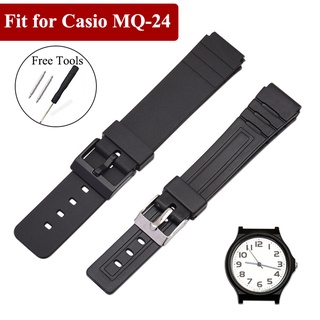 สายนาฬิกาข้อมือยาง 16 มม. กันน้ํา แบบเปลี่ยน สําหรับ Casio MQ-24