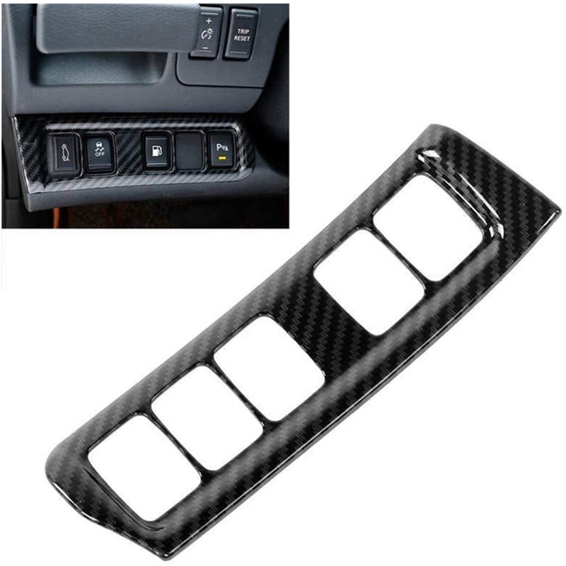 ฝาครอบปุ่มสวิตช์ไฟหน้ารถยนต์-คาร์บอนไฟเบอร์-สําหรับ-nissan-navara-np300-2016-2021