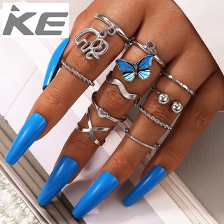 Butterfly element ring elephant love 10-piece silver ring female for girls for women low price