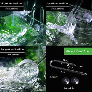 Inflow Outflow Glass Pipe | Lilly Poppy Spin skimmer type อินโฟลว เอาท์โฟลว ท่อแบบแก้ว หรูหราสวยงาม | บ้านไม้น้ำ🌿