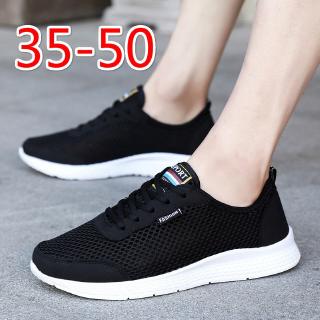 สินค้า Summer 48 49 50 รองเท้าไซส์ใหญ่สีดำรองเท้าผ้าใบรองเท้าตาข่าย