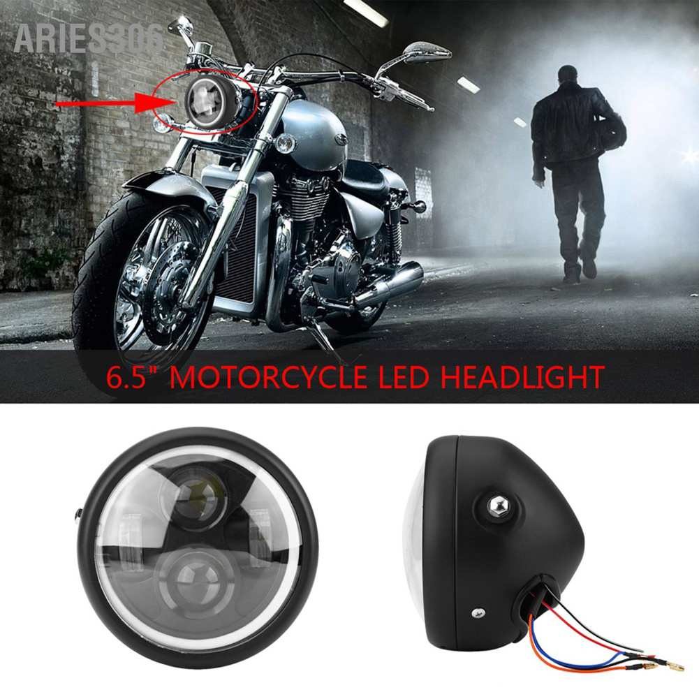 aries306-หลอดไฟหน้ารถจักรยานยนต์-led-16-ซม-6-5-นิ้ว-สําหรับ-sportster-cafe-racer-bobber