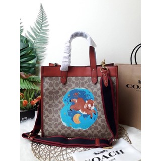 COACH LUNAR NEW YEAR FIELD TOTE IN SIGNATURE CANVAS WITH OX