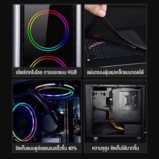 ภาพขนาดย่อของภาพหน้าปกสินค้าDM เคสคอม ATX เคสคอมพิวเตอร์ RGB Computer Case ไฟปรับระดับ Gaming M-ATX ITX VENUZ รับประกัน3 ปี จากร้าน ximi1 บน Shopee ภาพที่ 7