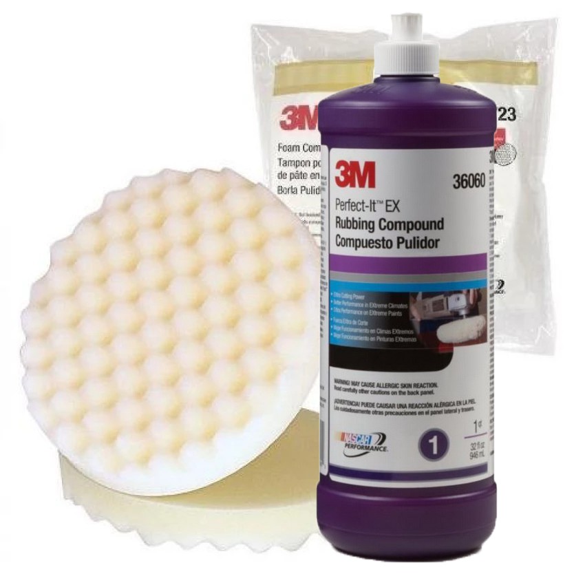 3m-36060-น้ำยาขัดหยาบ-ฟองน้ำขัดหยาบ-สีขาวขนาด8นิ้ว-บรรจุ2แผ่น