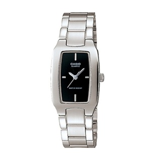 นาฬิกาข้อมือผู้หญิง สายสแตนเลส รุ่น LTP-1165A - สีเงิน/ดำ