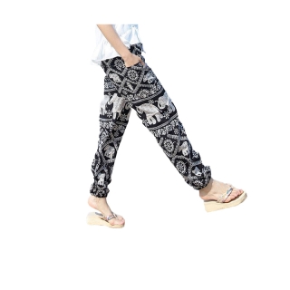 โปรโมชั่น : กางเกงขายาวลายช้าง ลายช้าง มีไซท์ M-L-XL ผ้าสปัน Made in thailand เนื้อผ้านุ่มลื่นใส่สบาย เอวยางยืด